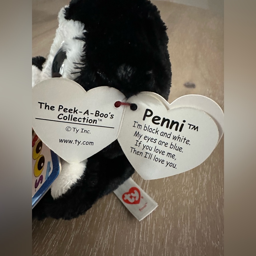 Ty Peek-A-Boos Penguin Phone Holder With Screen Cleaner Bottom - NWT - Picture 2 of 4